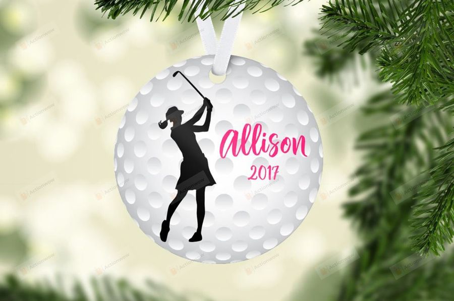  Personalized Golfer Ornament, Gift For Golfer Ornament, Golf Lover Gift Ornament 