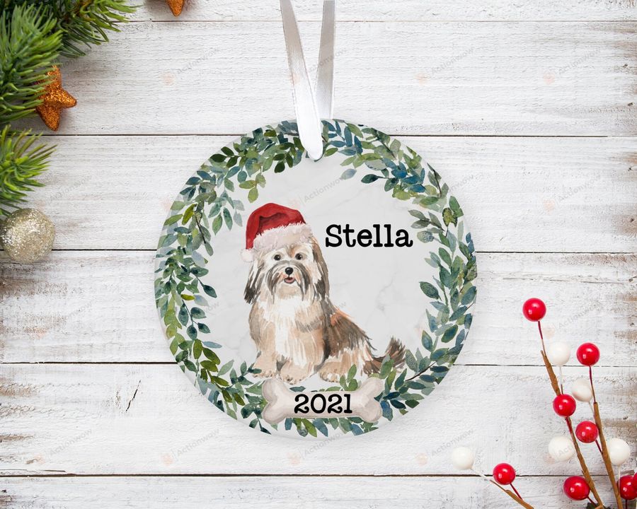 Personalized Havanese Dog Ornament, Gifts For Dog Owners Ornament, Christmas Gift Ornament   7707