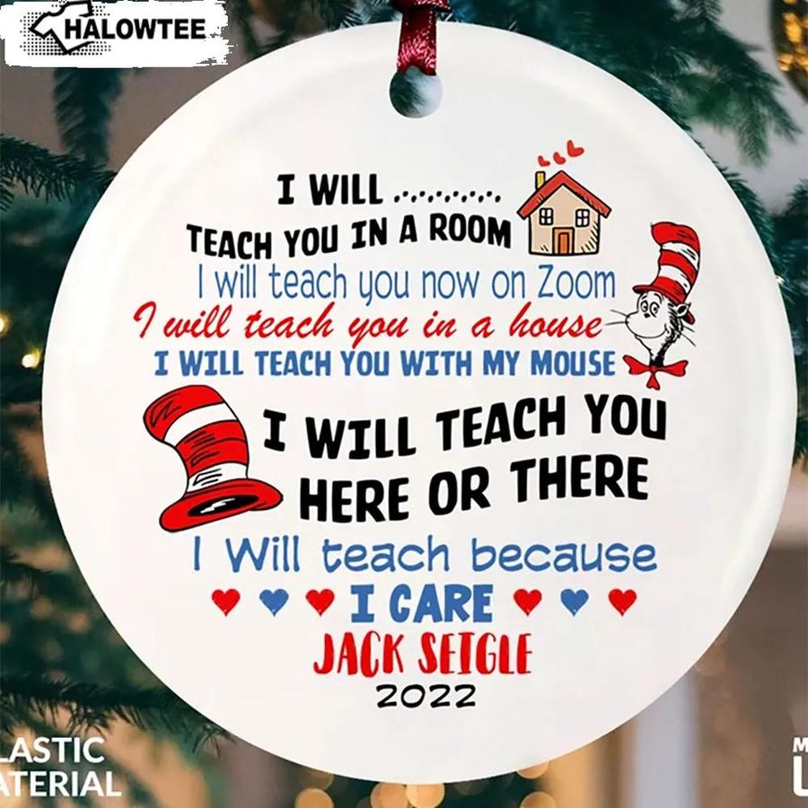 Personalized I Will Teach You Teacher Christmas Ornament