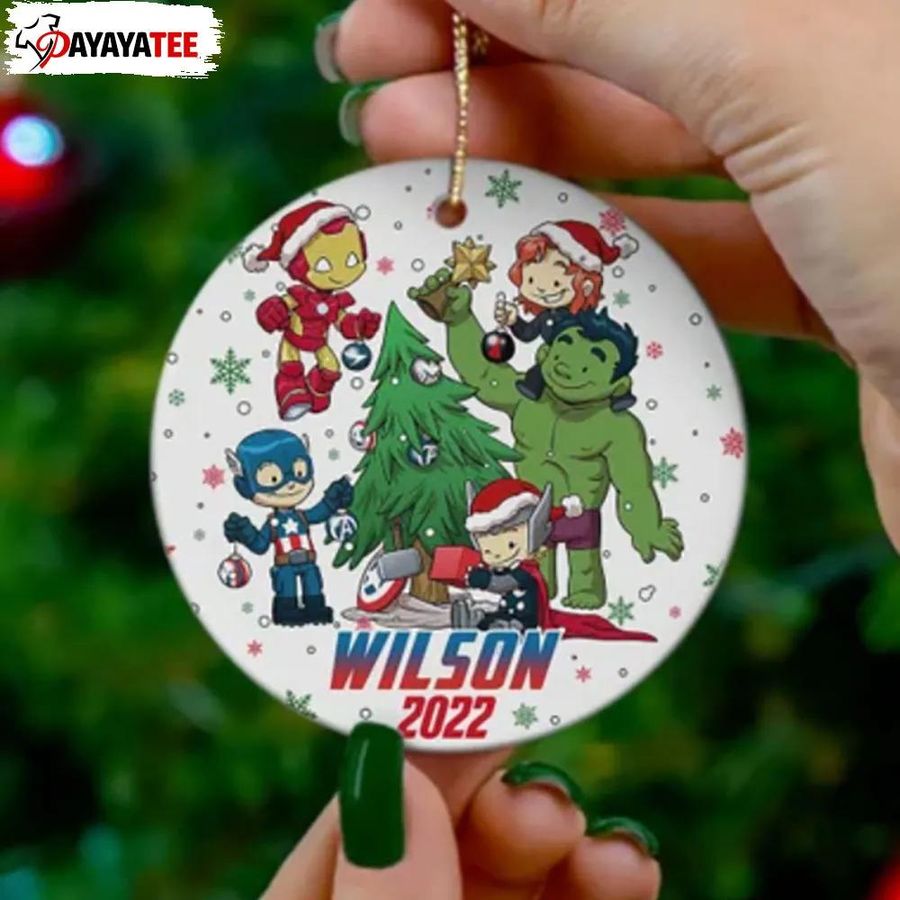 Personalized Marvel Avengers Ornament Cute Chibi Decoration Tree Xmas Gifts