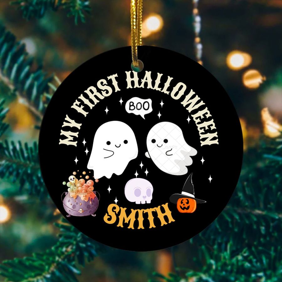 Personalized My First Halloween Boo Ornament