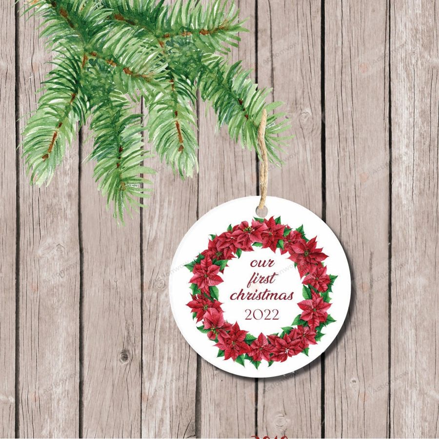 Personalized Our First Christmas Ornament, Gifts For Couple Ornament, Christmas Gift Ornament