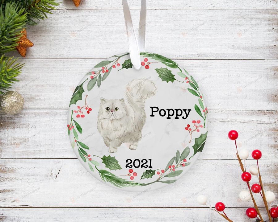 Personalized Persian Cat Ornament, Gifts For Cat Owners Ornament, Christmas Gift Ornament