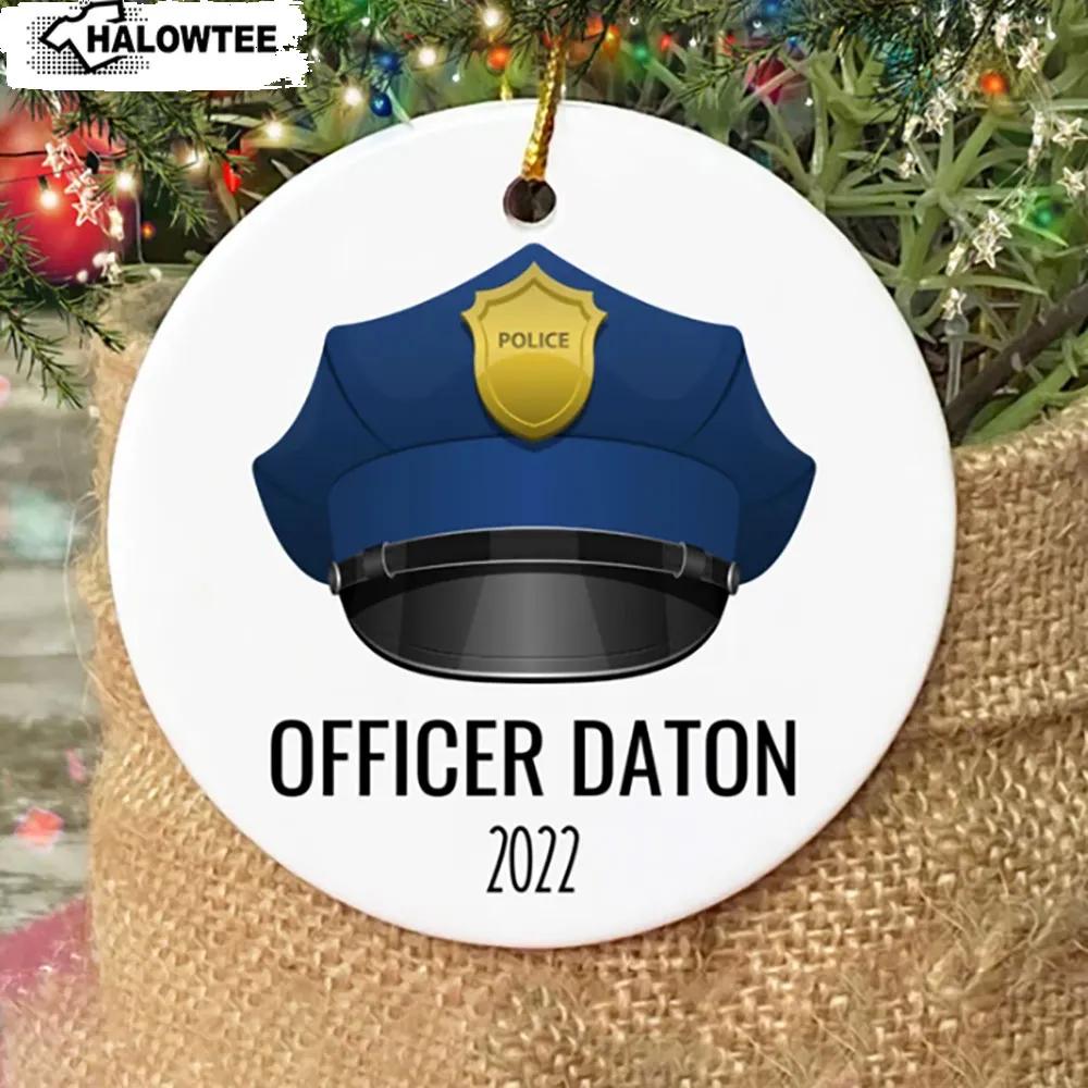 Personalized Police Officer Daton Christmas Ornament Decor Hanging Xmas Gifts