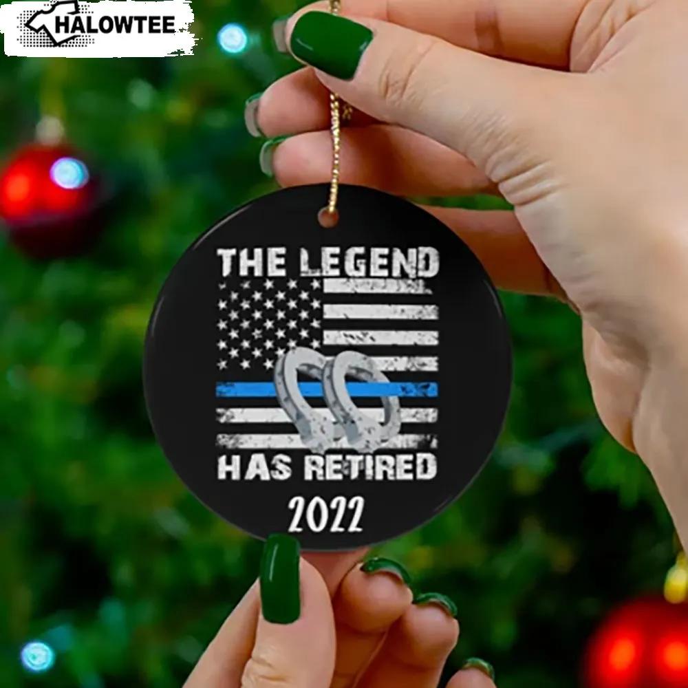 Personalized Police Officer The Legend Has Retired Ornament Decor Gifts