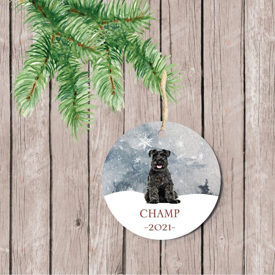 Personalized Schnauzer Ornament, Gift For Schnauzer Dog Lovers Ornament, Christmas Gift Ornament