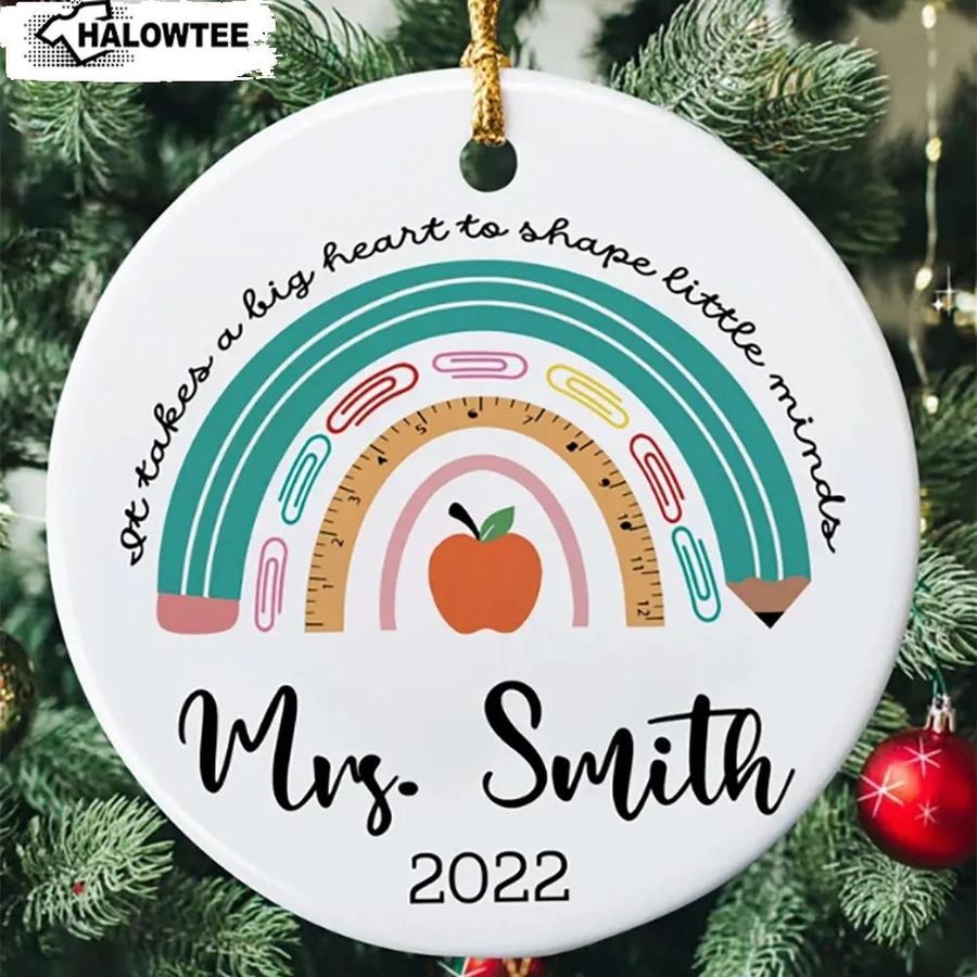 Personalized Teacher Thank You Christmas Ornament Appreciation Gift