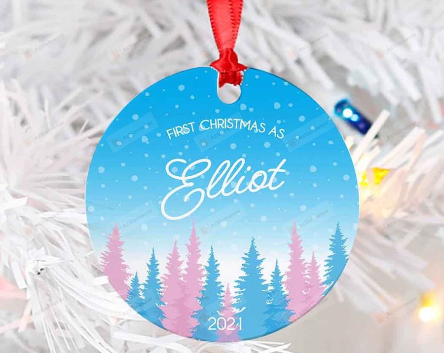 Personalized Transgender Christmas Ceramic Ornament Trans Name Change FTM Or MTF Gifts Gender Reassignment Top Surgery Pride Transgender Xmas Gifts Hanging Decor   7177