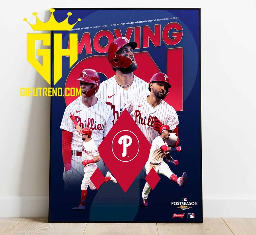 Philadelphia Phillies Moving On NLCS Postseason MLB 2022 Poster Canvas