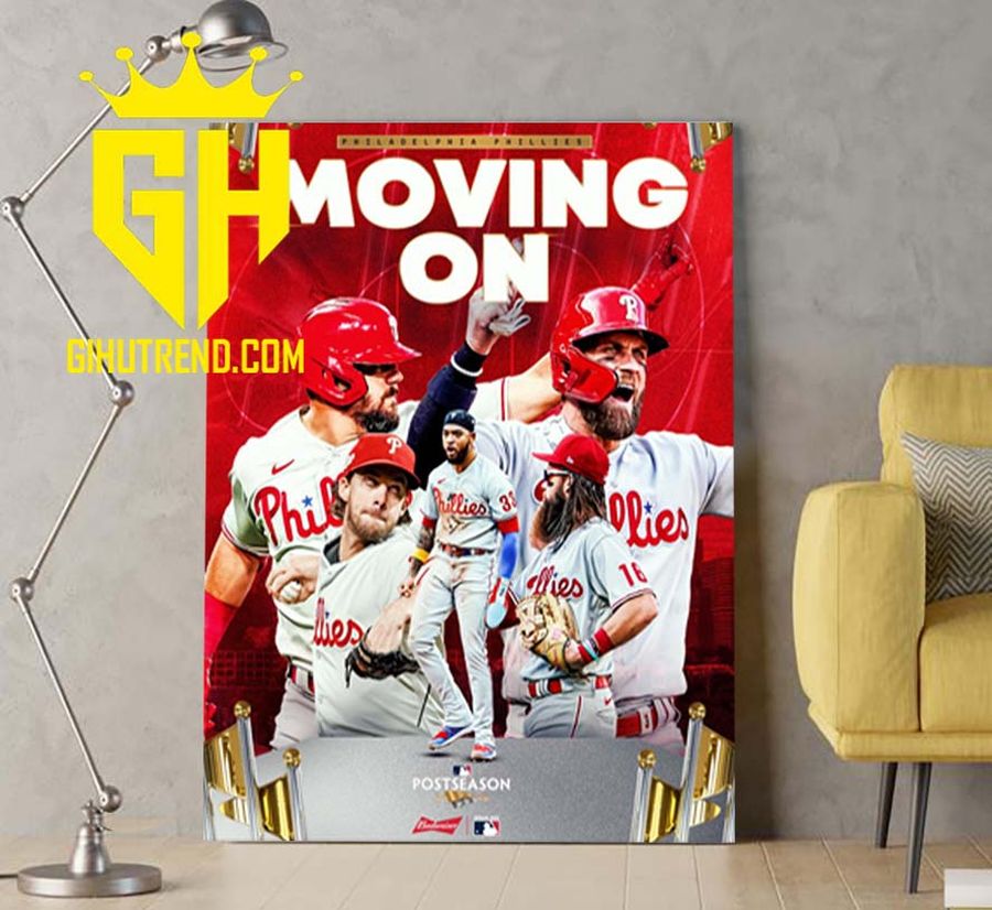 Philadelphia Phillies Moving On Postseason MLB 2022 Poster Canvas
