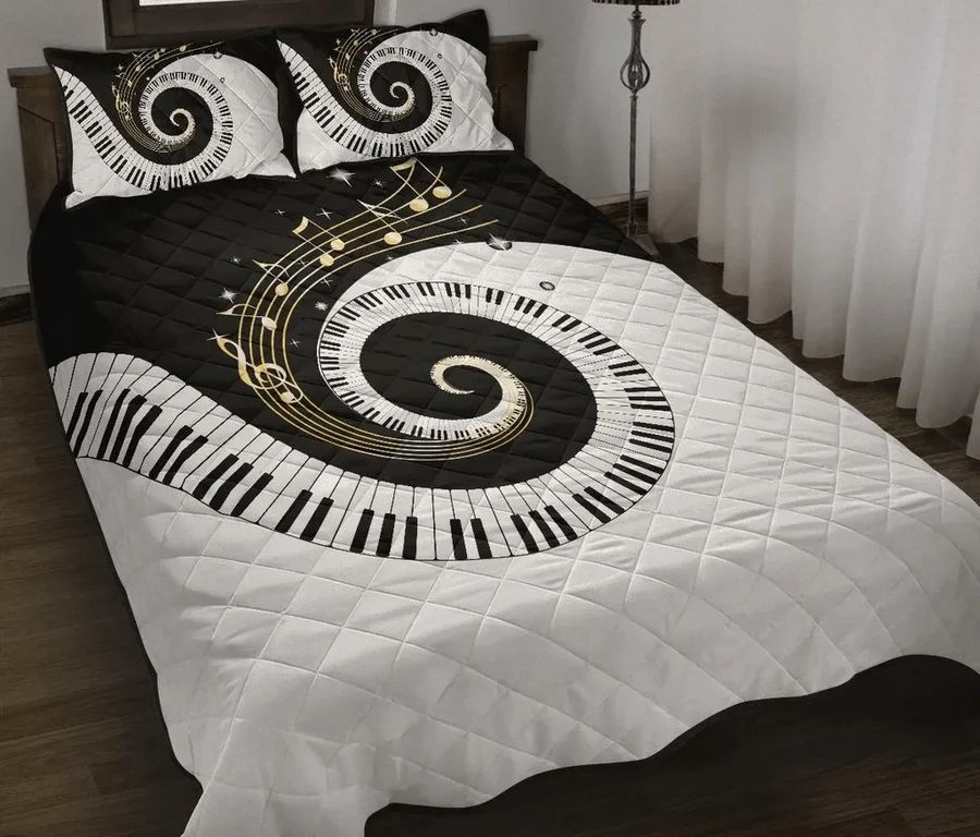 Piano Art Music Quilt Bedding Set