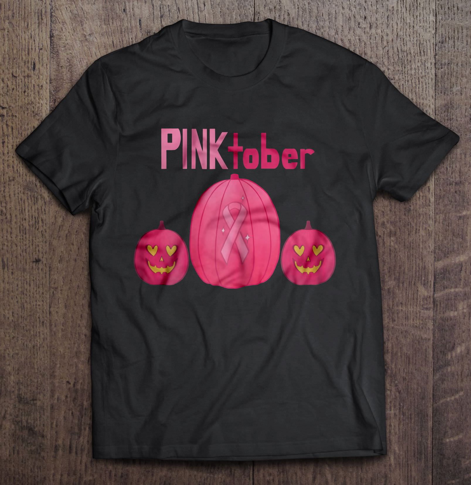 Pink Tober Pink Pumpkin Halloween Tee Shirt