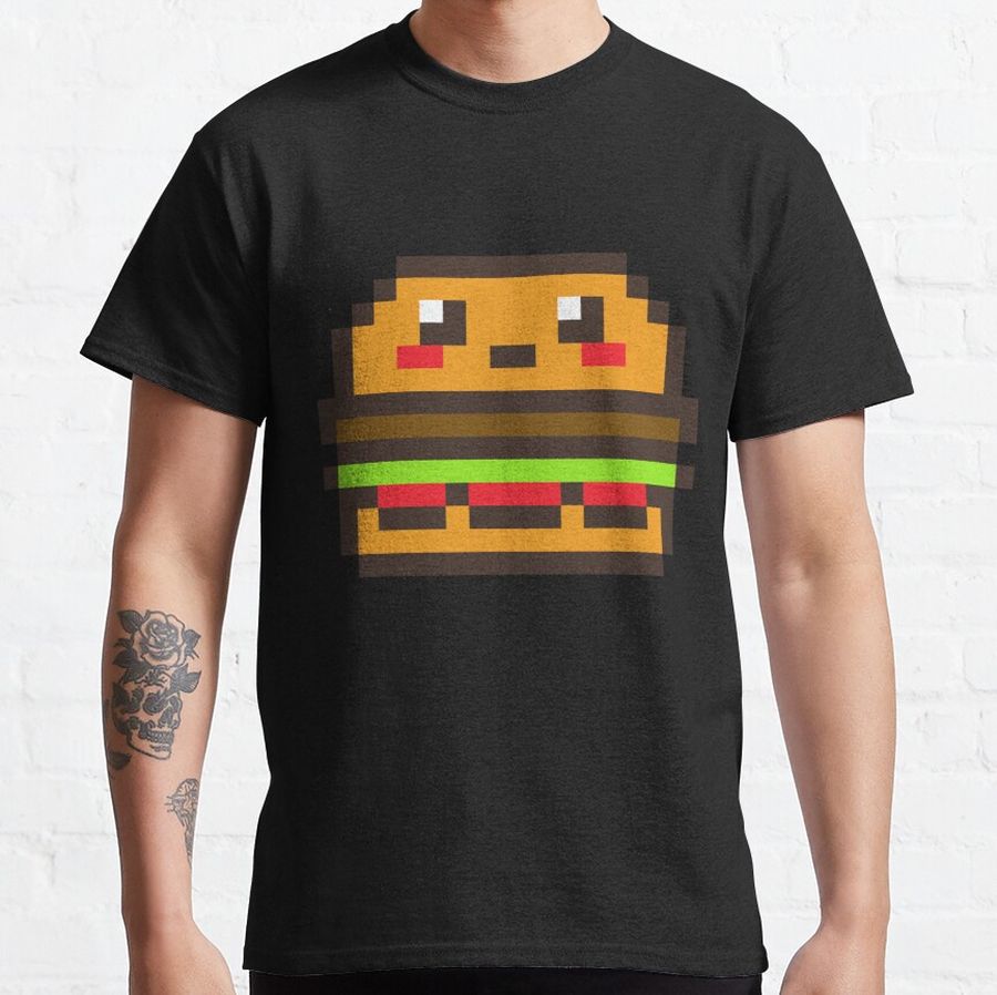 Pixel Art Cute Burger Classic T-Shirt