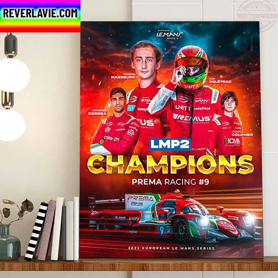 Prema Racing LMP2 Champions 2022 European Le Mans Series Home Decor Poster Canvas