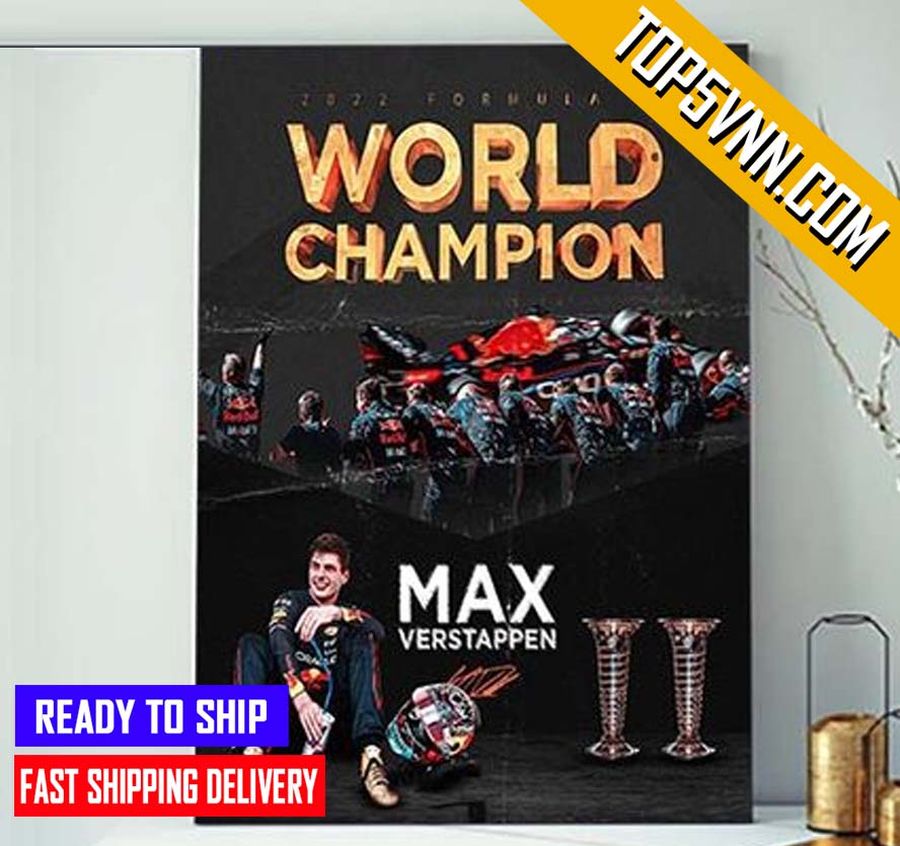 Premium Max Verstappen Is The 2022 F1 World Champion Fans Poster Canvas
