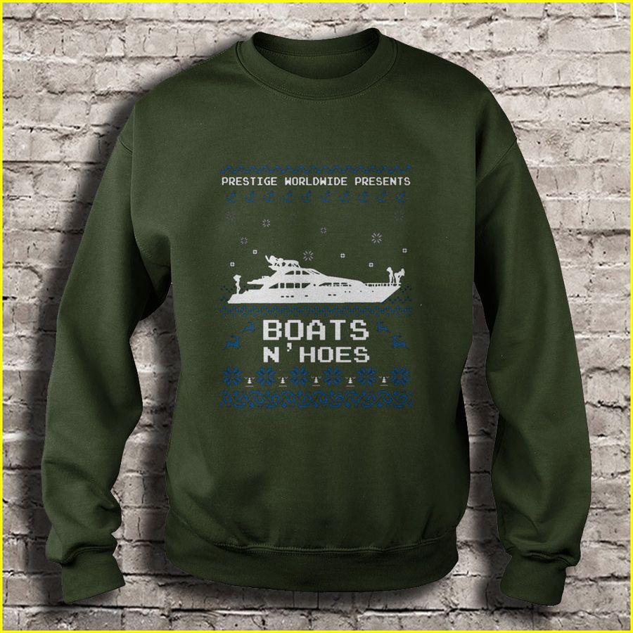 Prestige worldwide presents Boats n’ Hoes Ugly Christmas Sweater TShirt