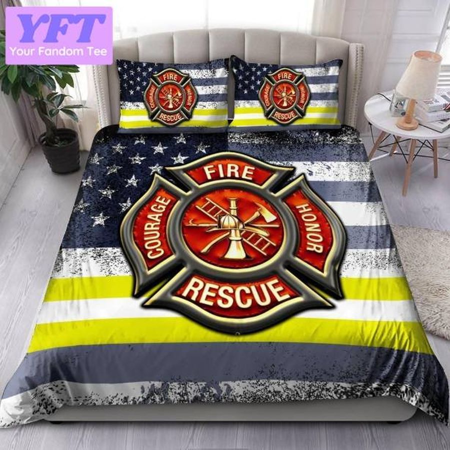 Proud American Firefighter 3D Bedding Set