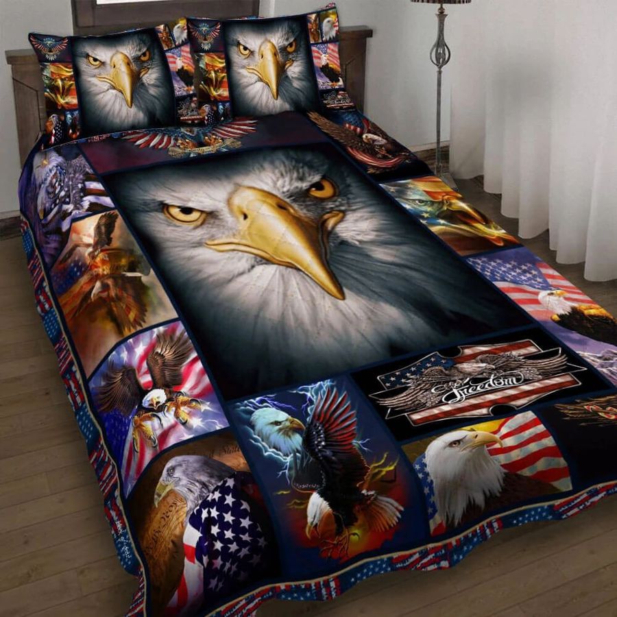 Proud To Be An American Eagle Quilt Bedding Set