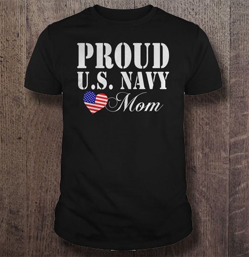 Proud U.S Navy Mom Heart Gift Top