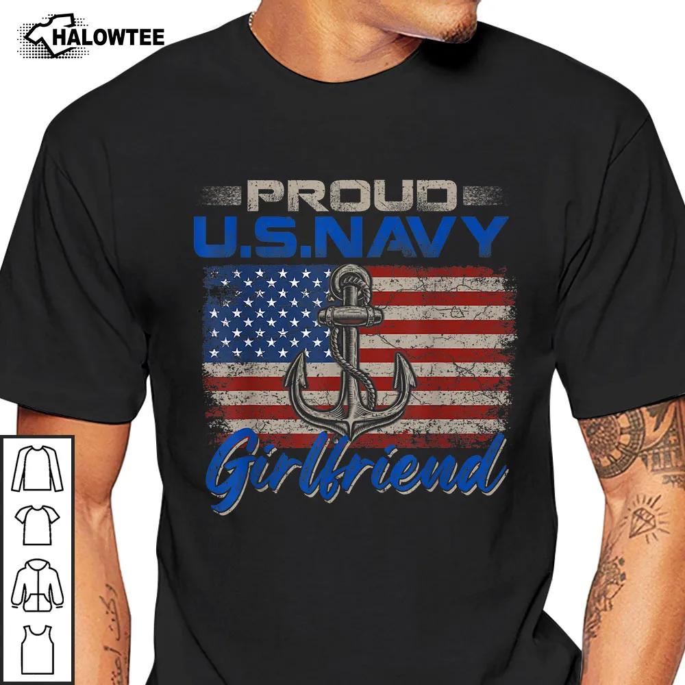 Proud Us Navy Brother Shirt Anchor American Flag Background For Veteran Day Gifts