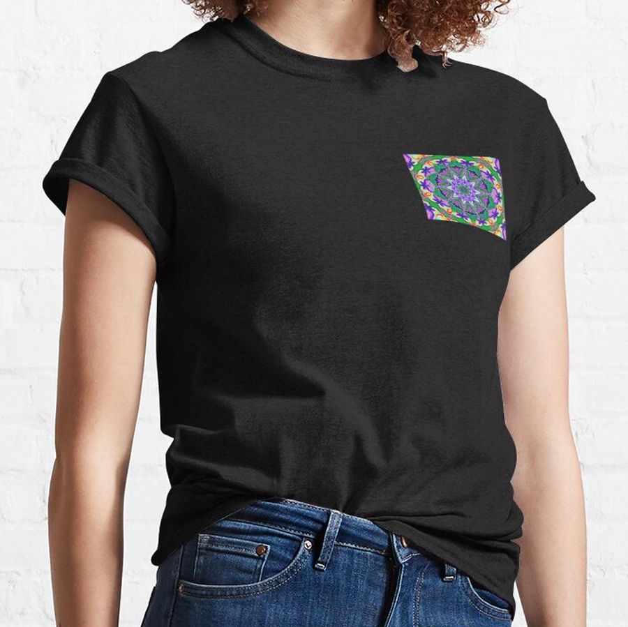 Psychedelic Tapestry 53 Mandala 032a Classic T-Shirt