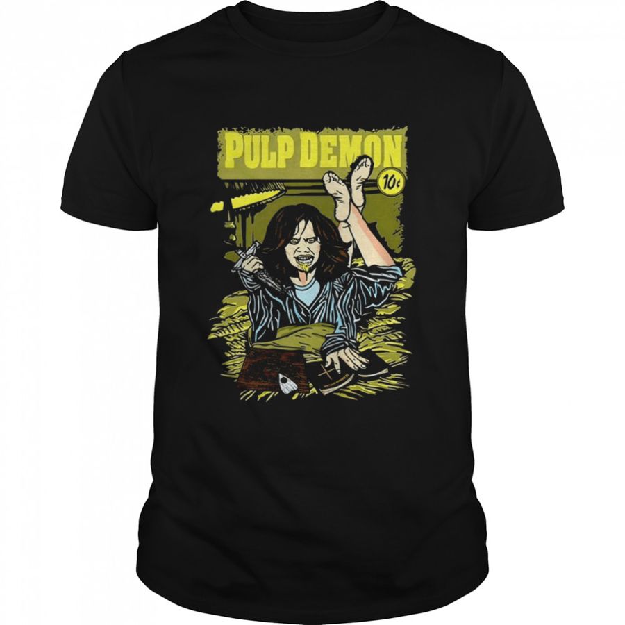 Pulp Demon The Exocist Regan Cover Pulp Fiction Scary Movie shirt