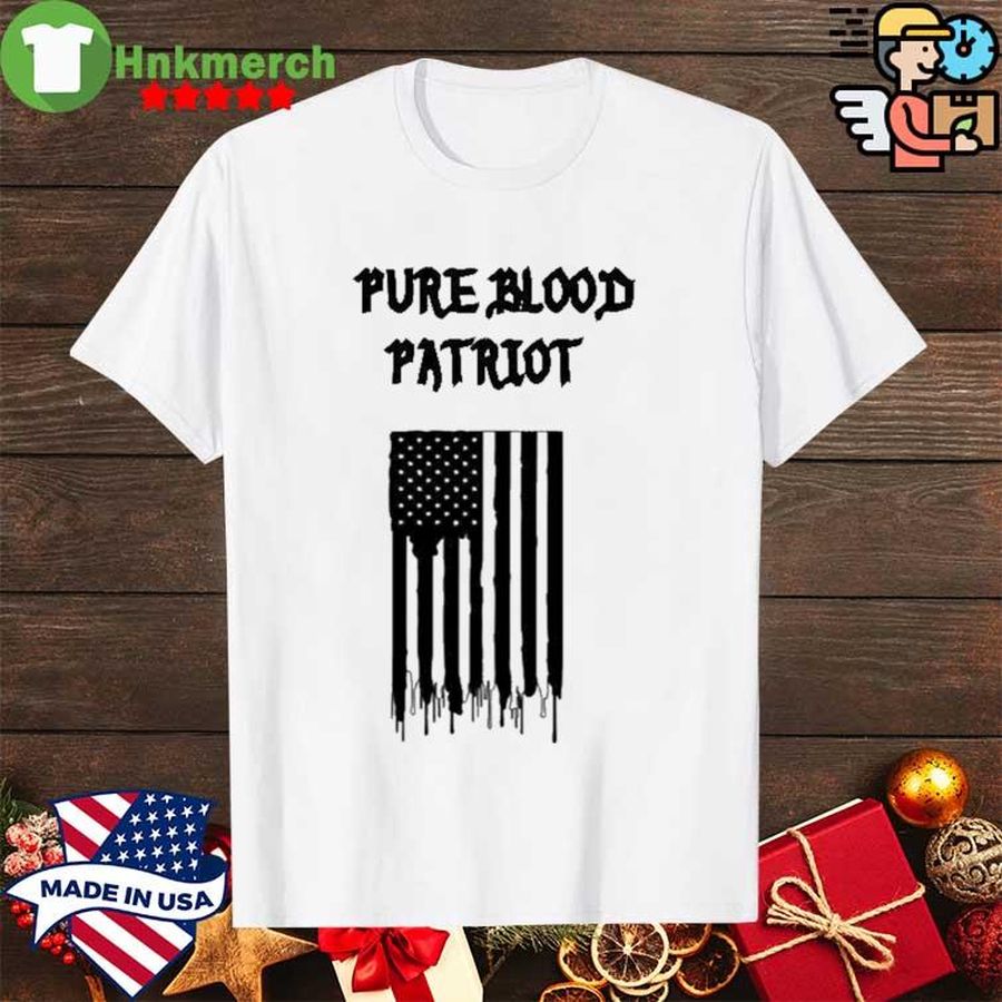 Pure Blood Patriot American flag shirt