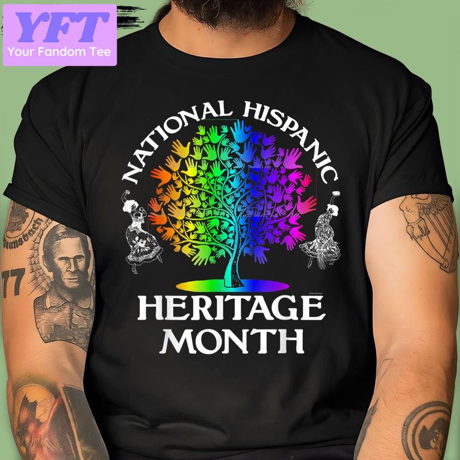 Rainbow Trees National Hispanic Heritage Month New Design T Shirt