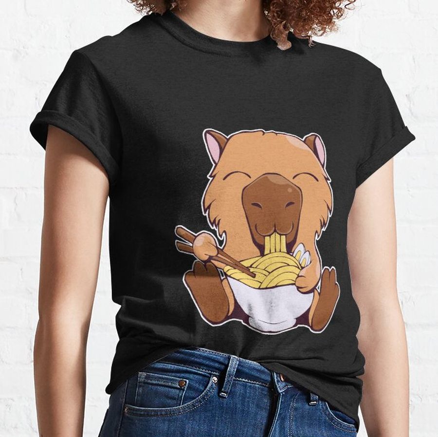 Ramen Capybara Noodle Soup Lover Cute Classic T-Shirt