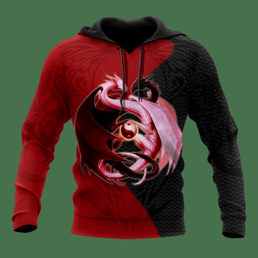 Red and black dragon 3d hoodie shirt for men and women AMST102020S1