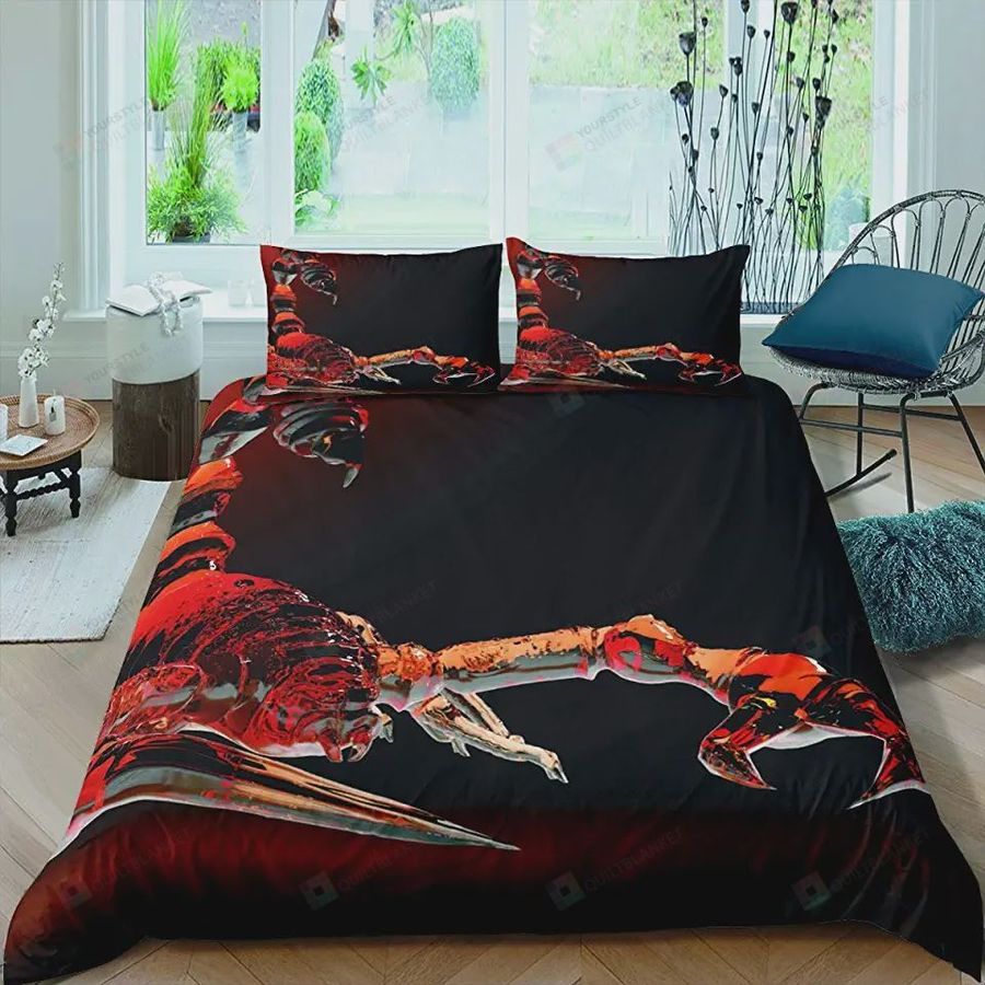 Red Scorpion Bed Sheets Duvet Cover Bedding Sets