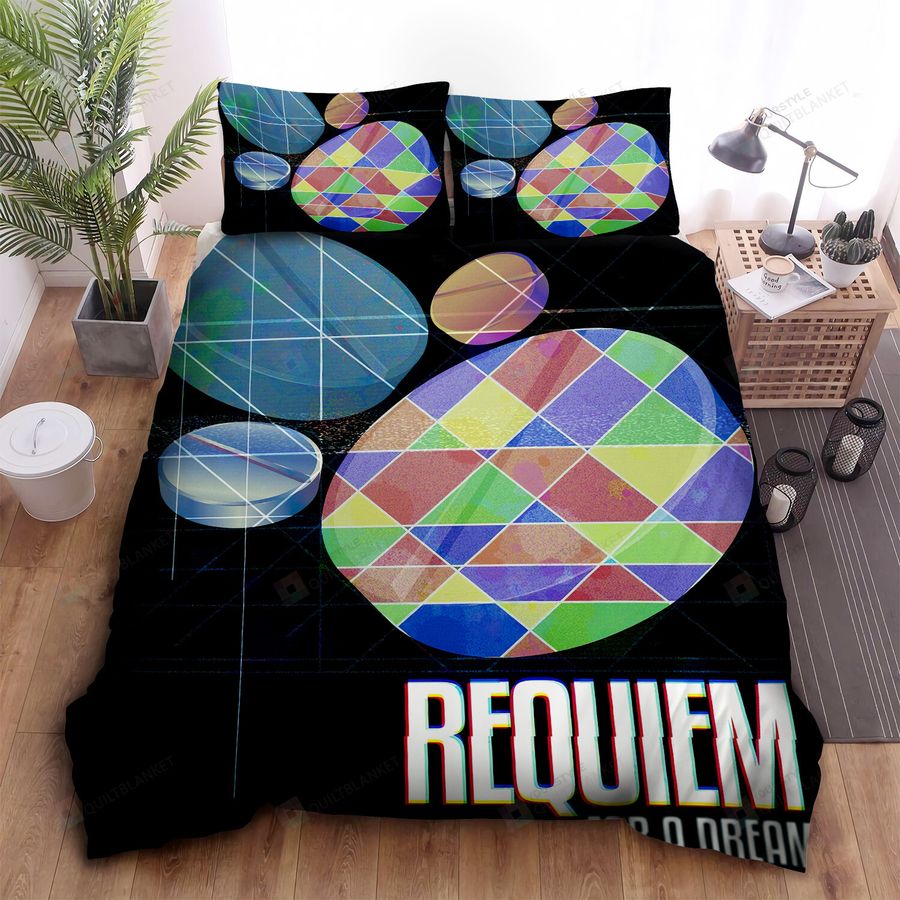 Requiem For A Dream Colorful Drugs In Alternative Movie Poster Bed Sheets Spread Duvet Cover Bedding Sets