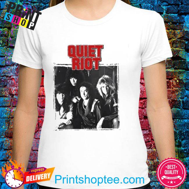 Retro Black And White Art Quiet Quiet Riot Band Shirt