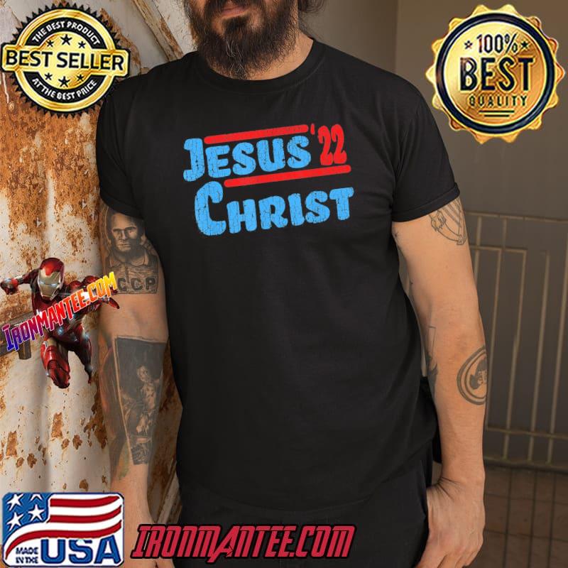 Retro Distressed Vote Jesus Christ Christian Election Shirt