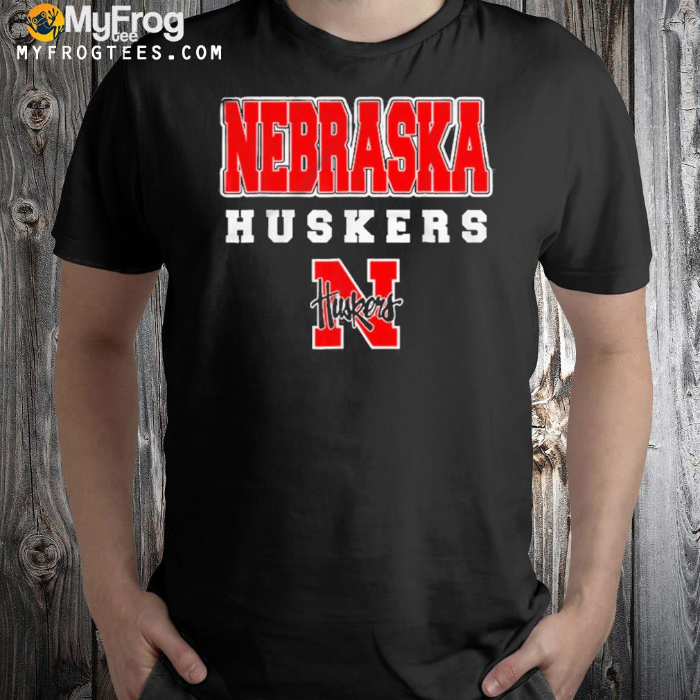 Retro N Nebraska Huskers Black Shirt