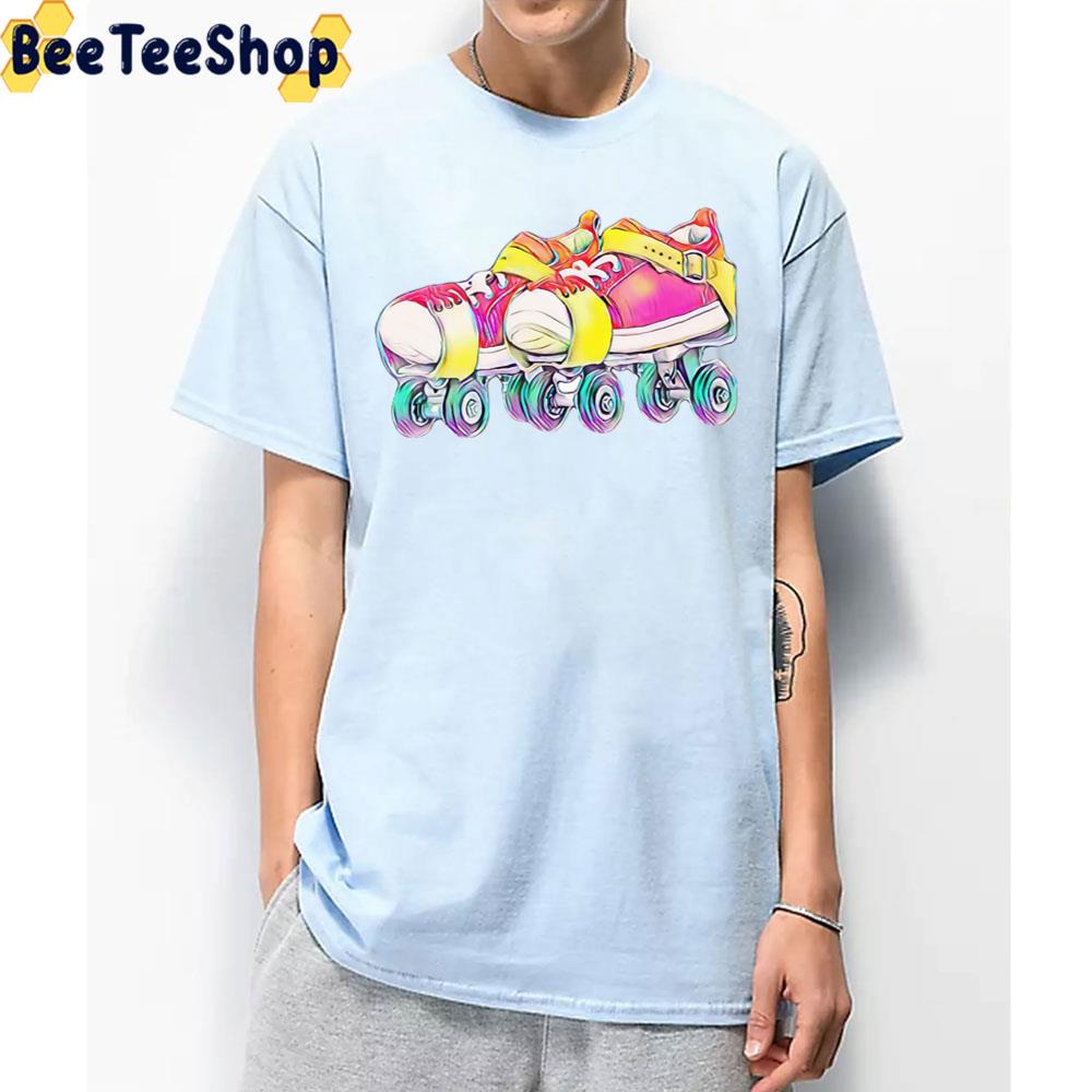 Retro Roller Skates Original Painting Trending Unisex T-Shirt