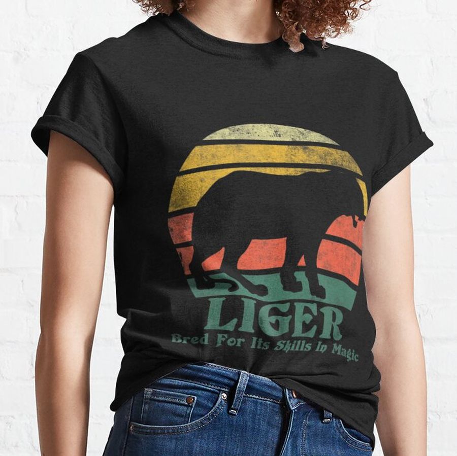Retro Vintage Liger Tiger Lion Magic Beast Graphic Classic T-Shirt