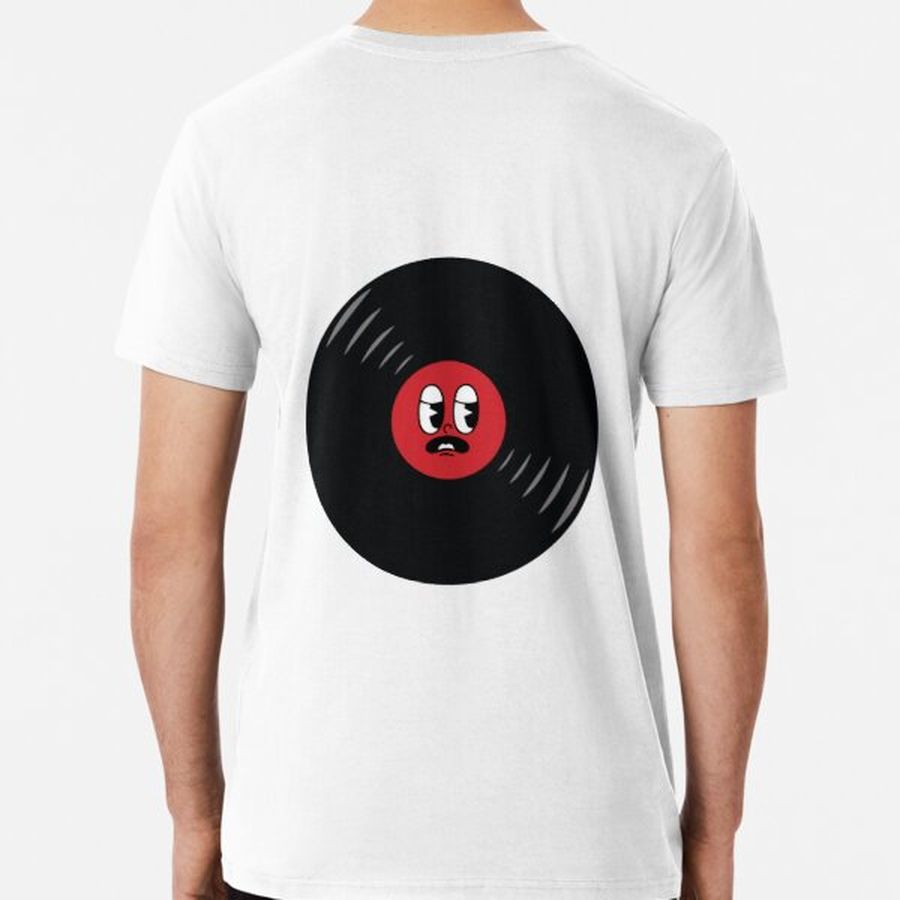 retro vinyl record sticker Premium T-Shirt