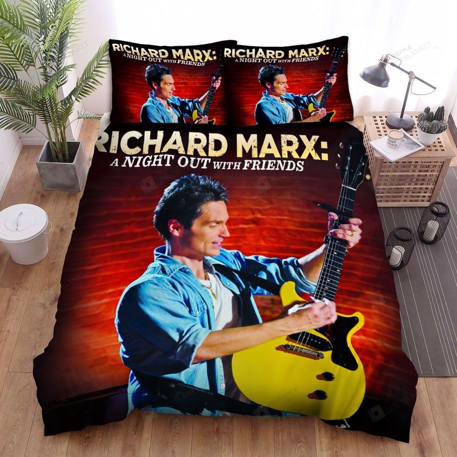 Richard Marx A Night Out With Friends Album Music Bed Sheets Spread Comforter Duvet Cover Bedding Sets