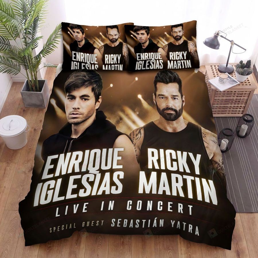 Ricky Martin Vs Enrique Iglesias Bed Sheets Spread Comforter Duvet Cover Bedding Sets