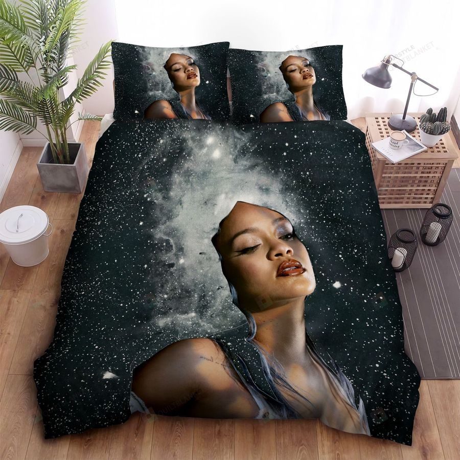Rihanna & Galaxy Bed Sheets Spread Comforter Duvet Cover Bedding Sets