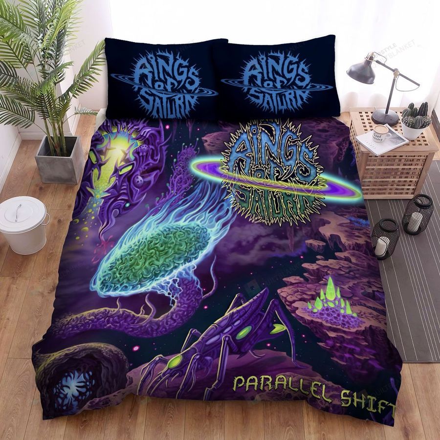Rings Of Saturn Band Parallel Shift Album Cover Bed Sheets Spread Comforter Duvet Cover Bedding Sets