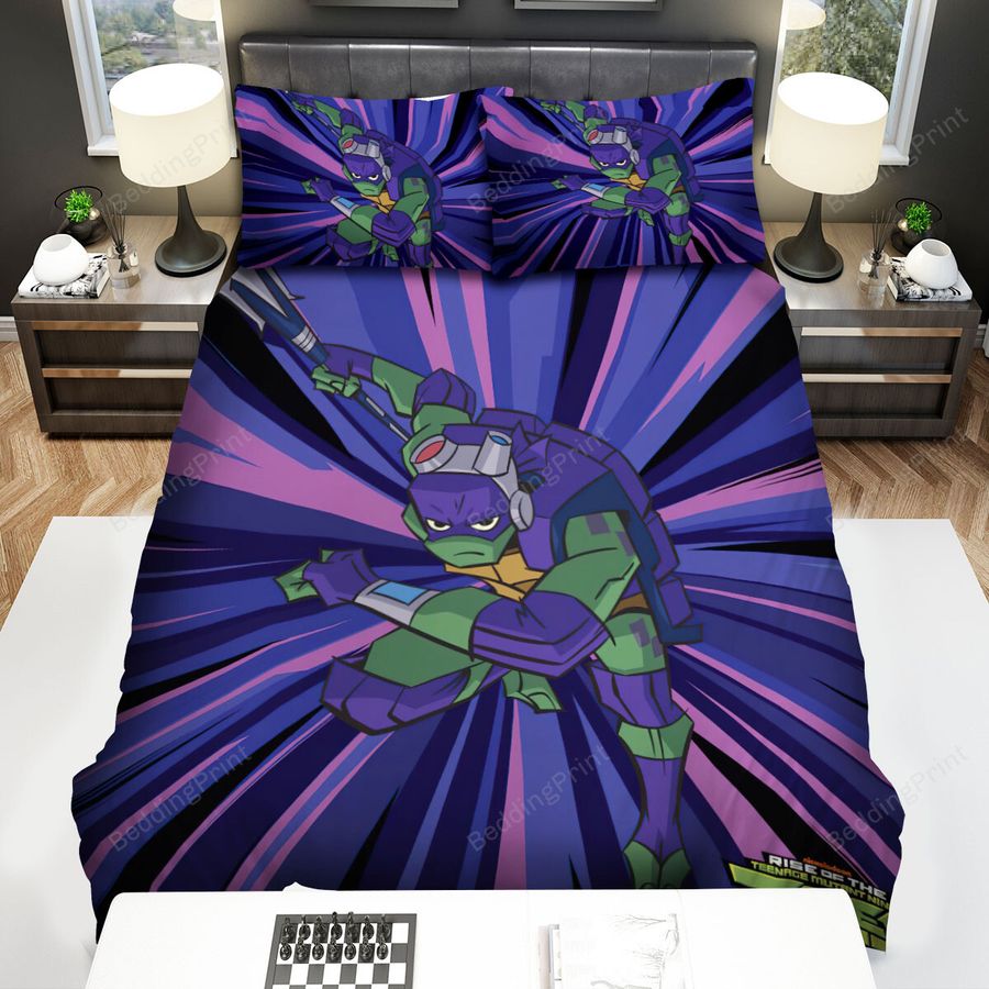 Rise Of The Teenage Mutant Ninja Turtles Donnie Artwork Bed Sheets Spread Duvet Cover Bedding Sets