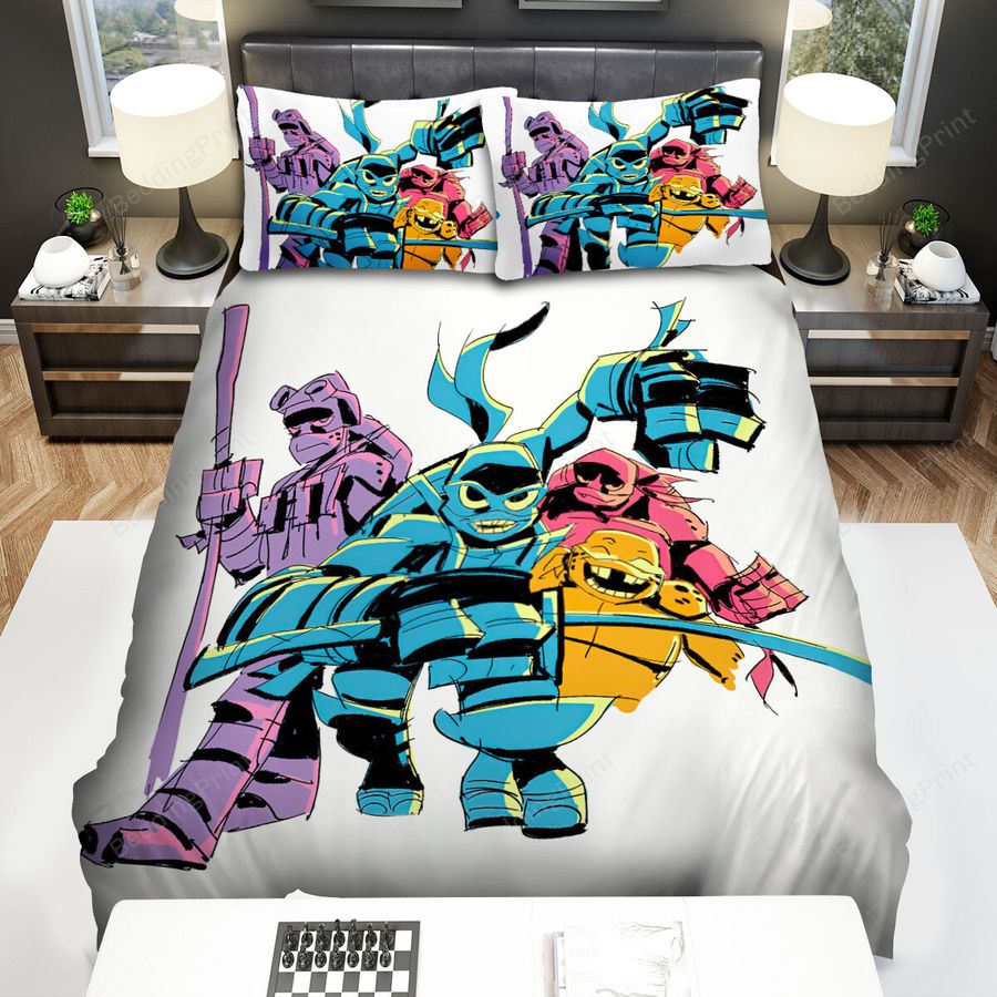 Rise Of The Teenage Mutant Ninja Turtles Main Characters Bed Sheets Spread Duvet Cover Bedding Sets