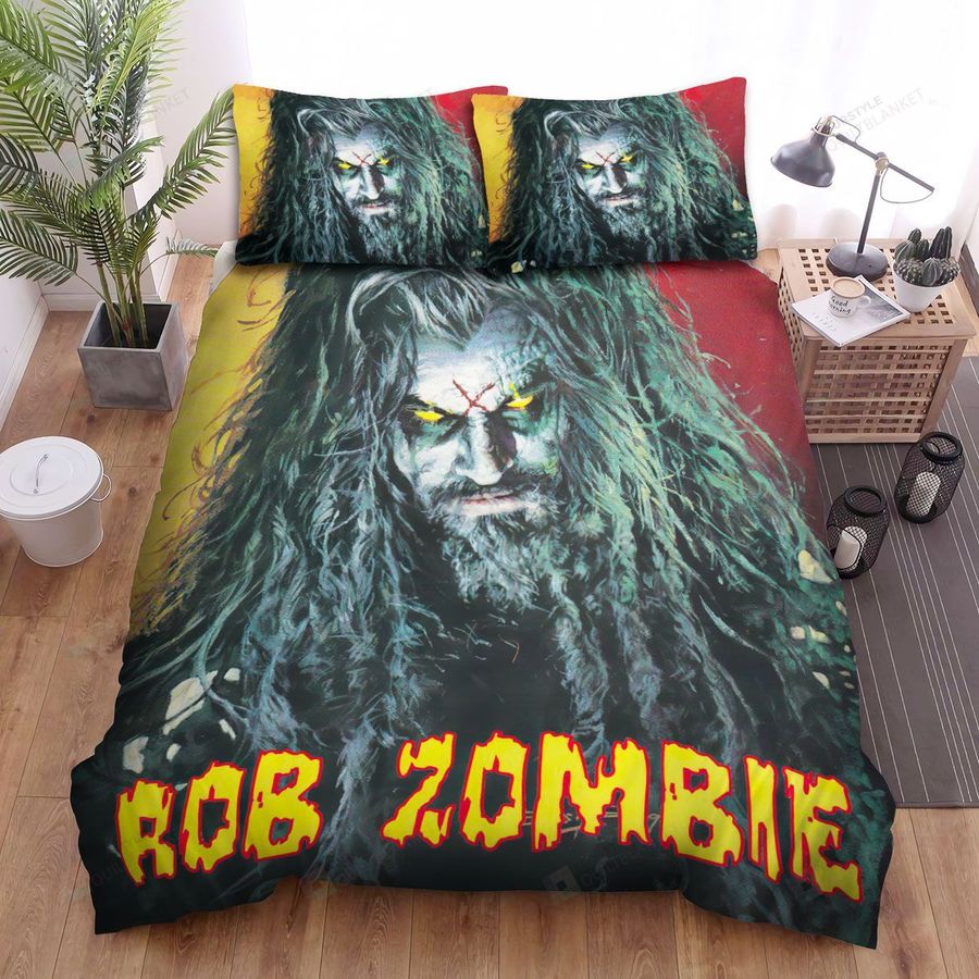 Rob Zombie Portrait Art Bed Sheets Spread Comforter Duvet Cover Bedding Sets