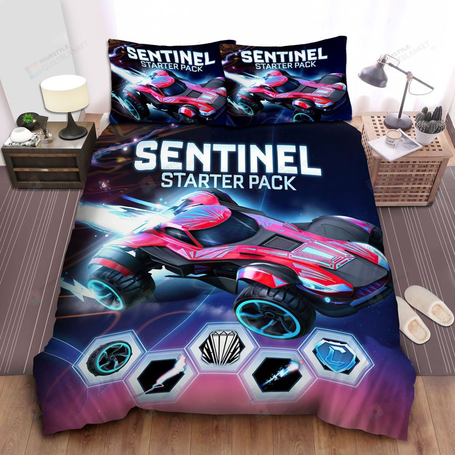 Rocket League Red Sentinel Faceted Car Bed Sheets Spread Comforter Duvet Cover Bedding Sets