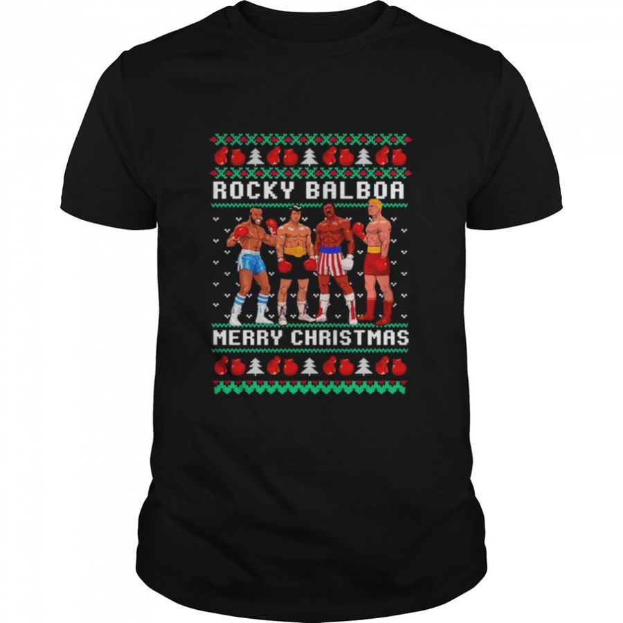 Rocky balboa merry christmas ugly merry christmas shirt