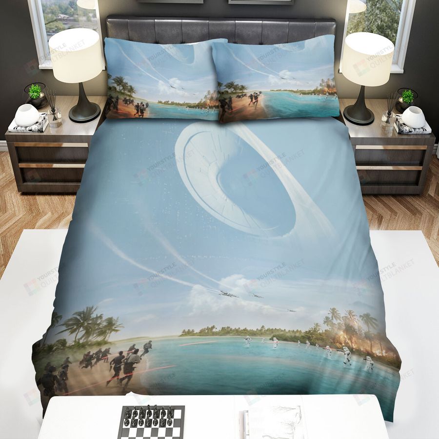 Rogue One A Star Wars Story (2016) Movie Big Is The Death Star Bed Sheets Spread Comforter Duvet Cover Bedding Sets