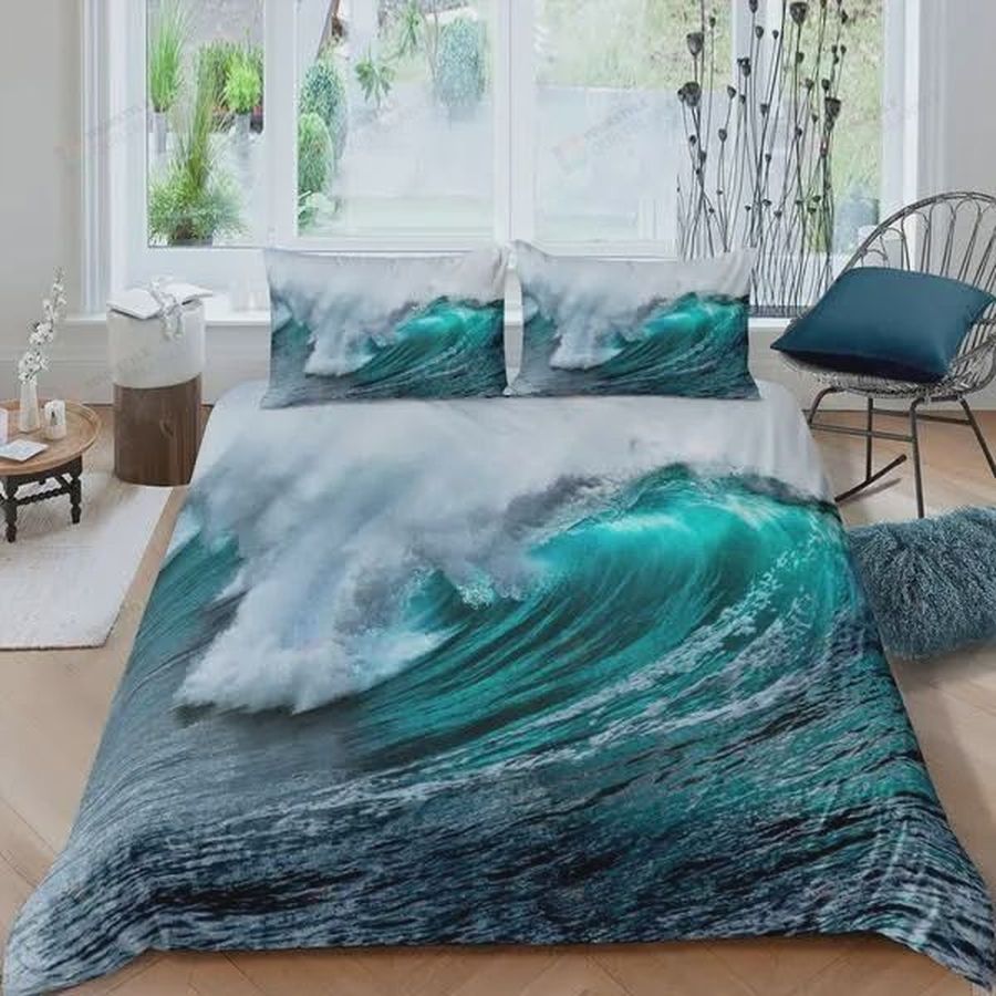 Rolling Ocean Waves Bed Sheets Spread Duvet Cover Bedding Sets