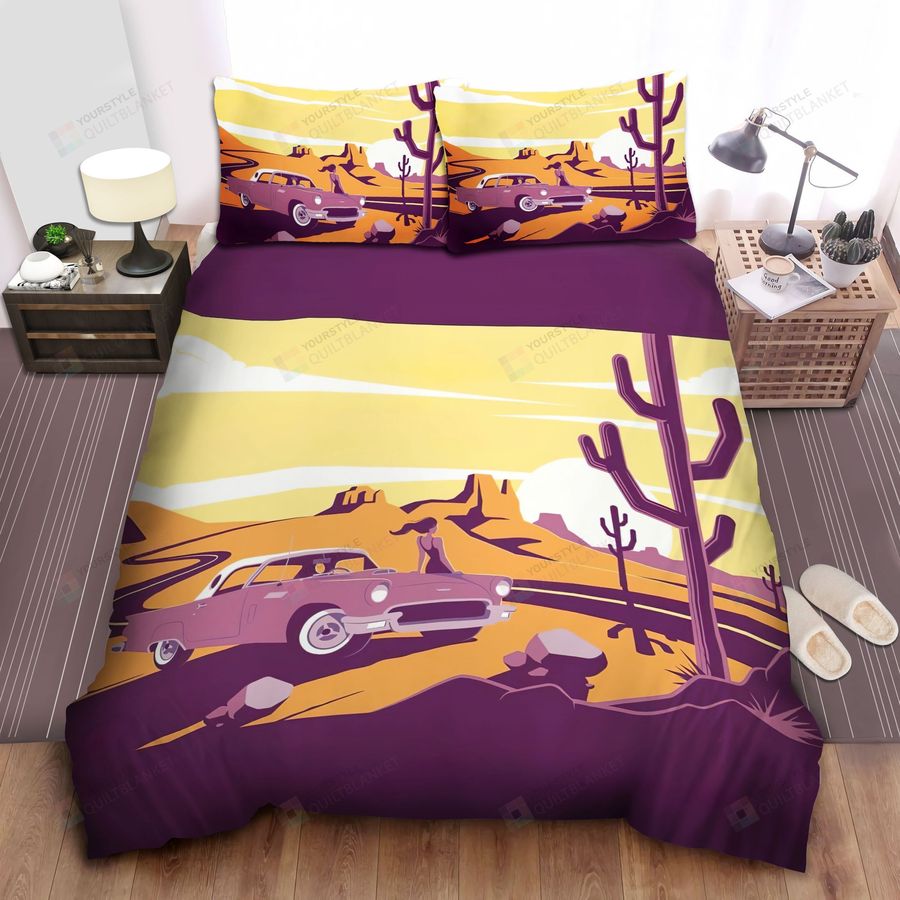 Route 66 Road Trip Bed Sheets Spread Comforter Duvet Cover Bedding Sets